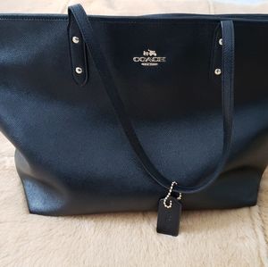 Large black Coach tote